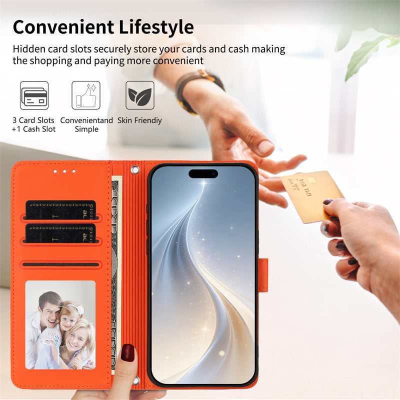 Heart-shaped letter leather Apple phone case