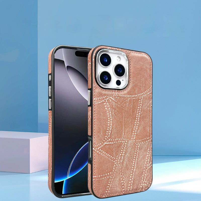 Denim leather iPhone case