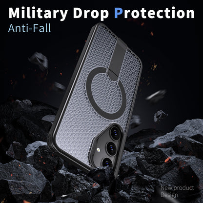 Honeycomb heat dissipation magnetic stand Samsung phone case