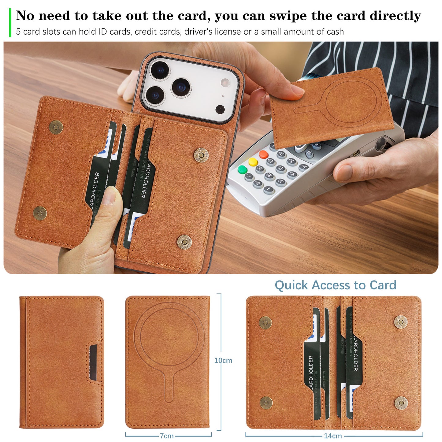 Split Card Holder Magnetic Apple Phone Case