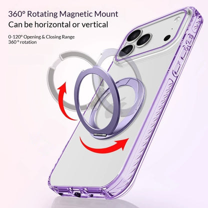 Transparent rotating stand magnetic Apple phone case
