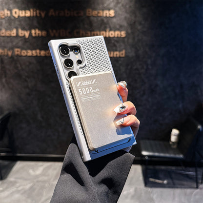 Hollow-out heat dissipation magnetic stand Samsung phone case