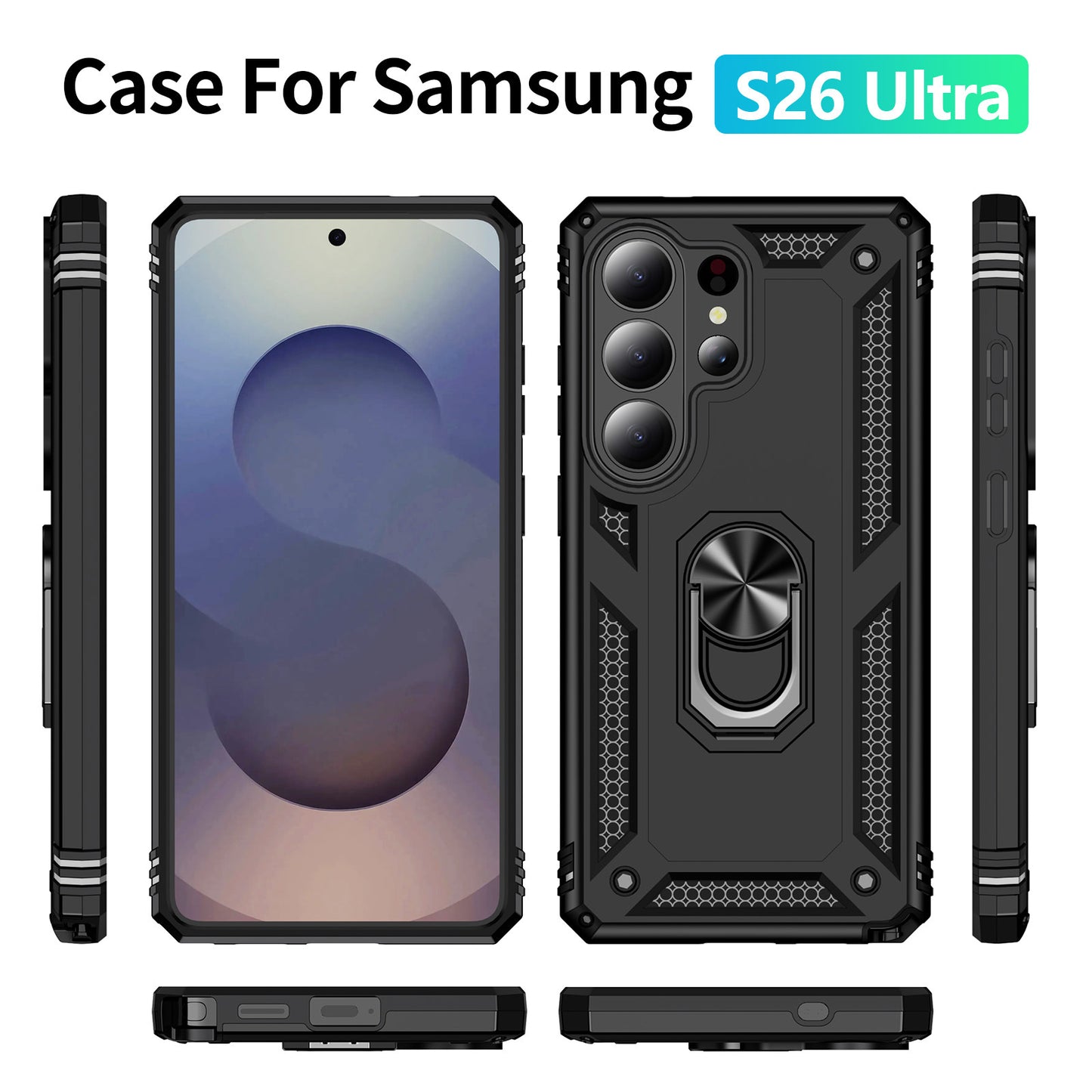 Military-grade anti-drop magnetic stand Samsung phone case