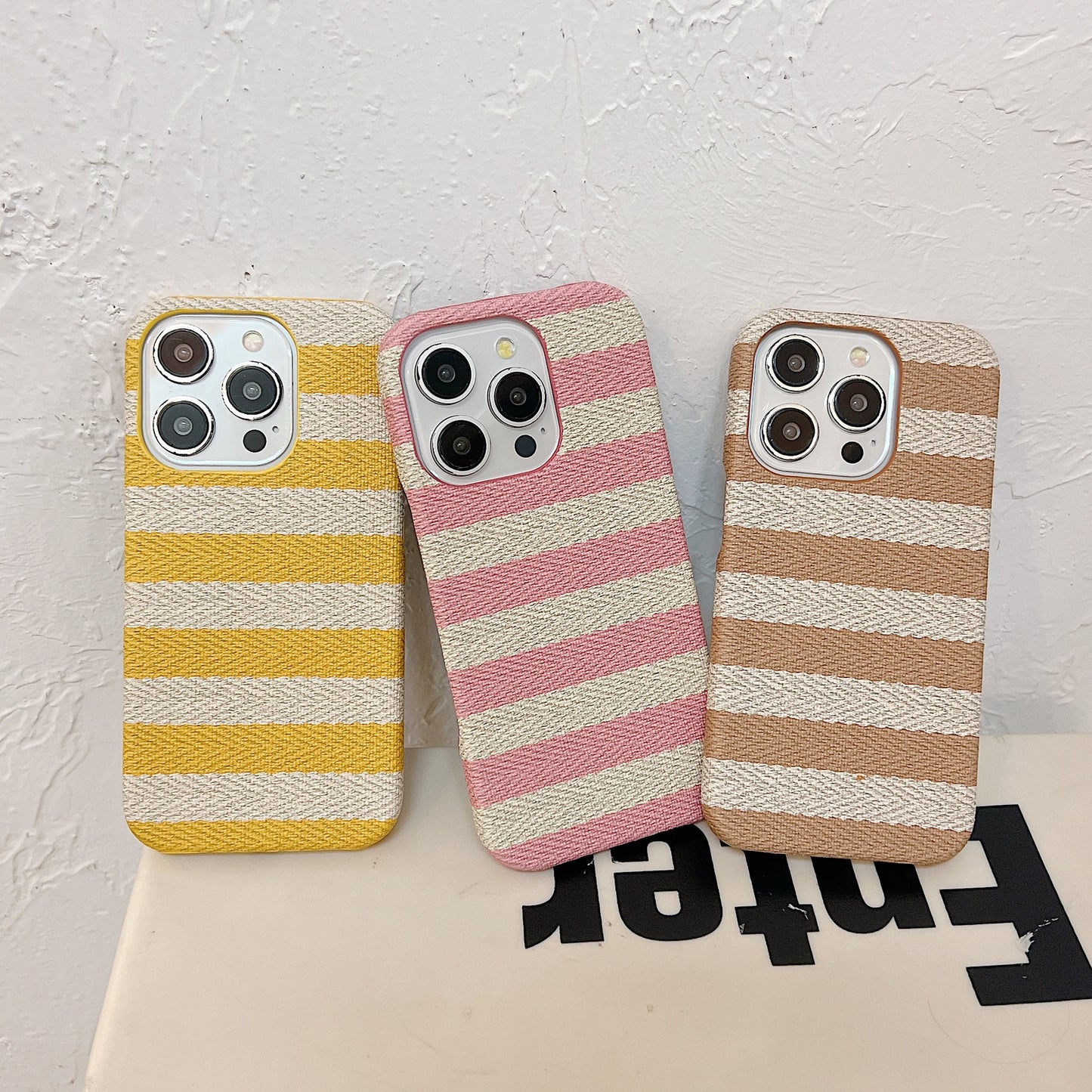 Simple fabric half-coverage Apple phone case