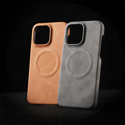 Skin-feeling sheepskin magnetic iPhone case