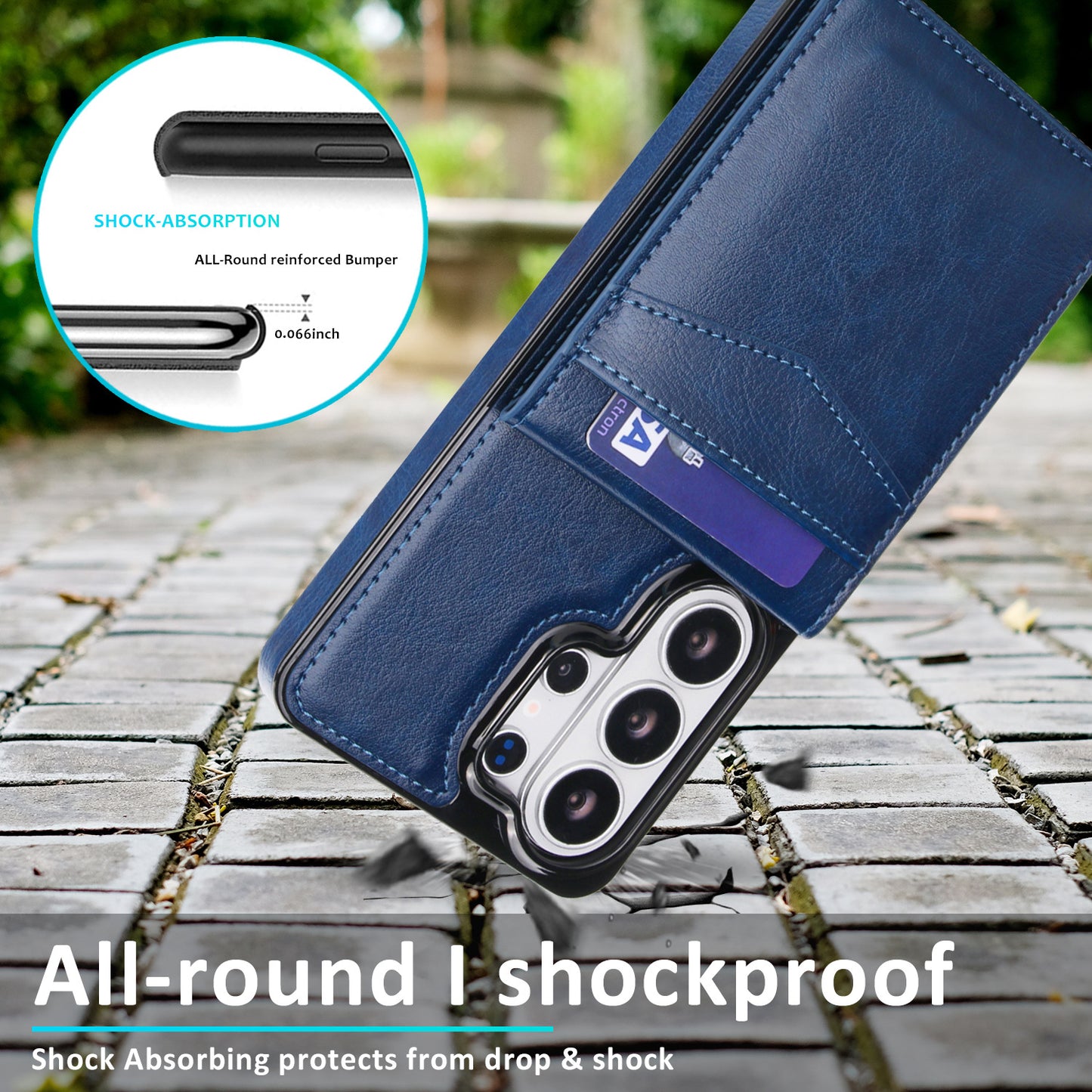 Flip-style solid color SIM card slot leather case for Samsung phones