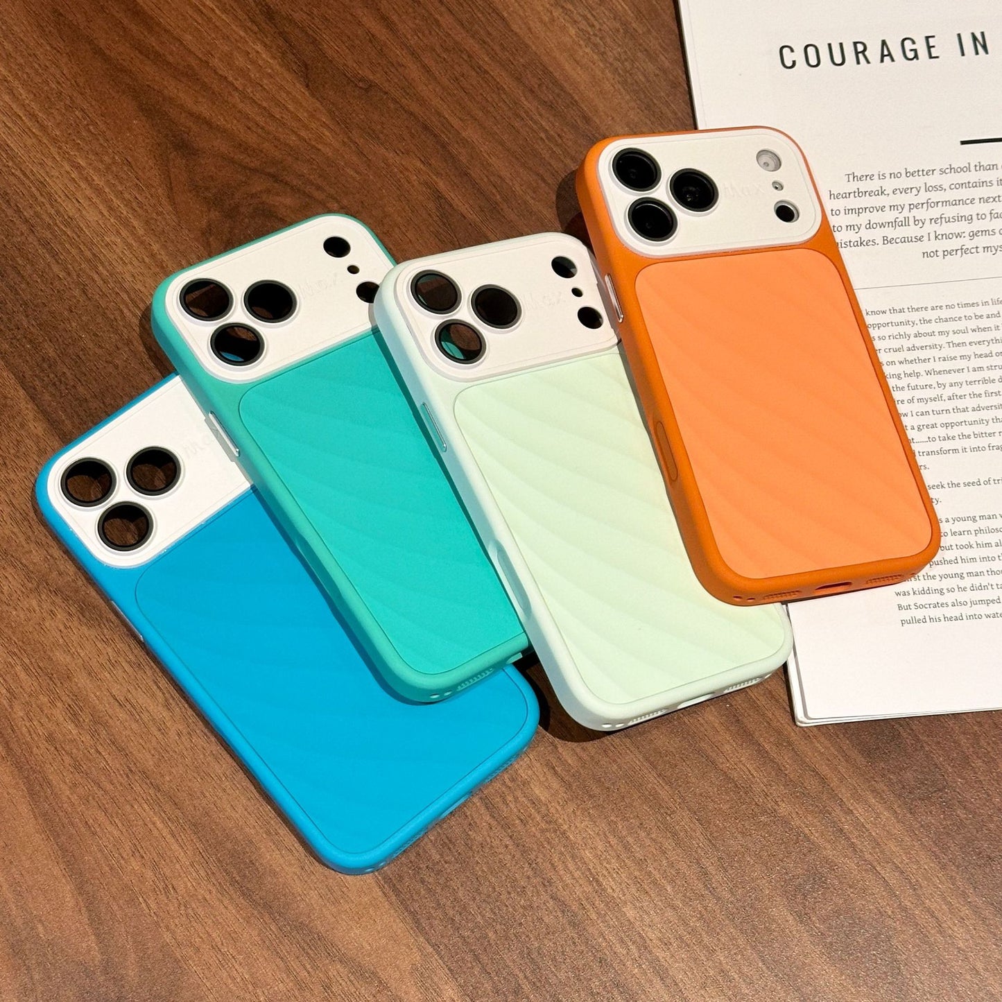 Flowing ripple frosted Apple phone case