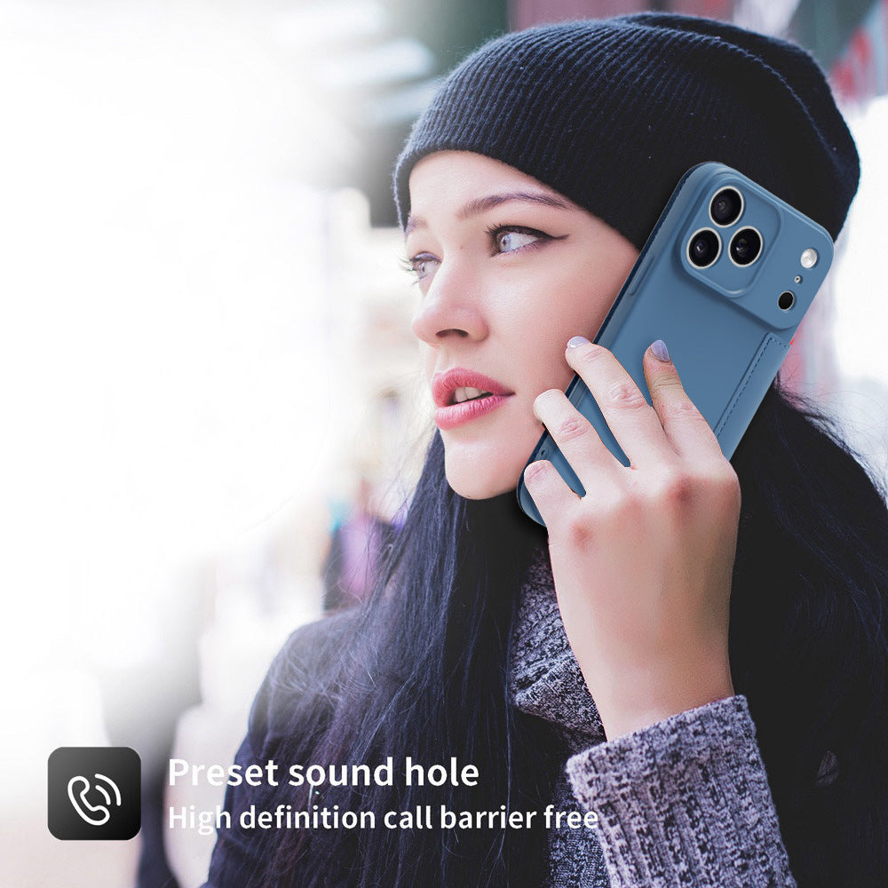 Flip solid color leather Apple phone case