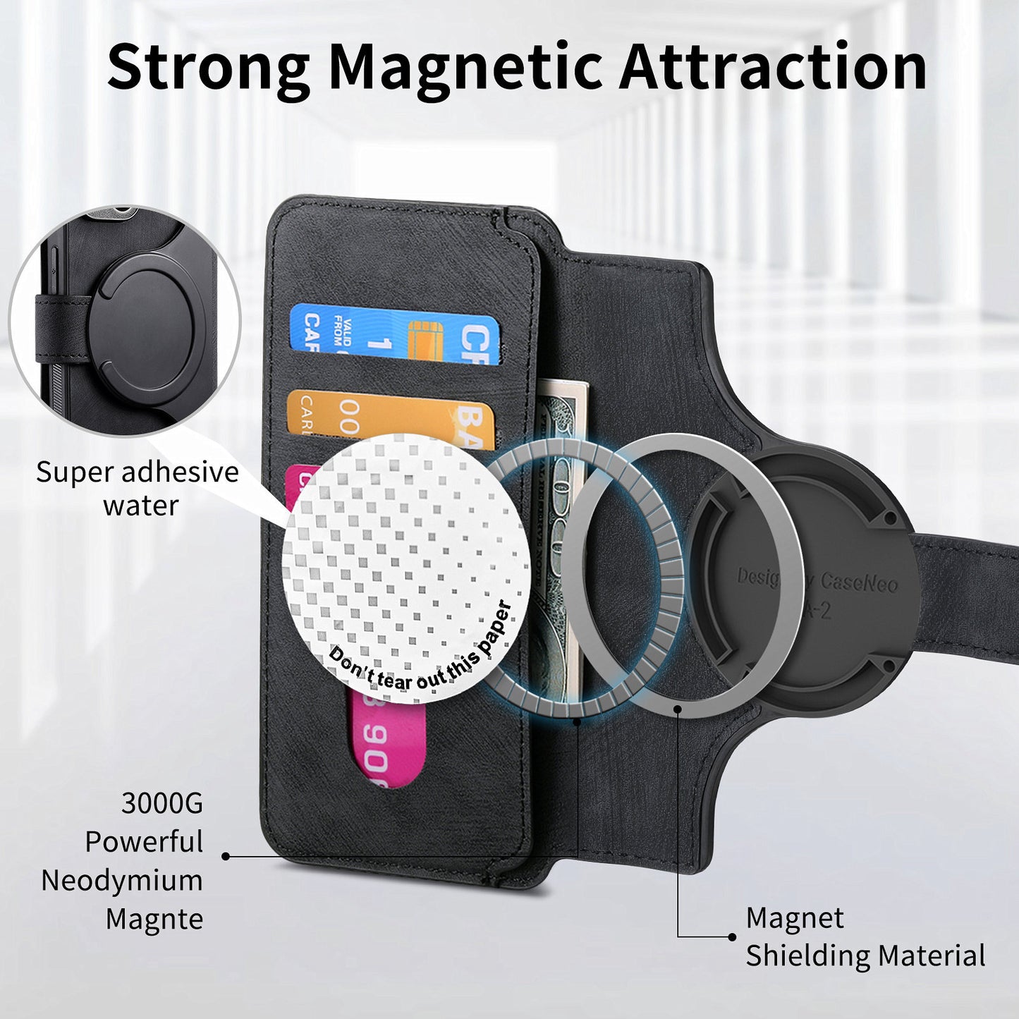 Magnetic detachable Samsung phone case