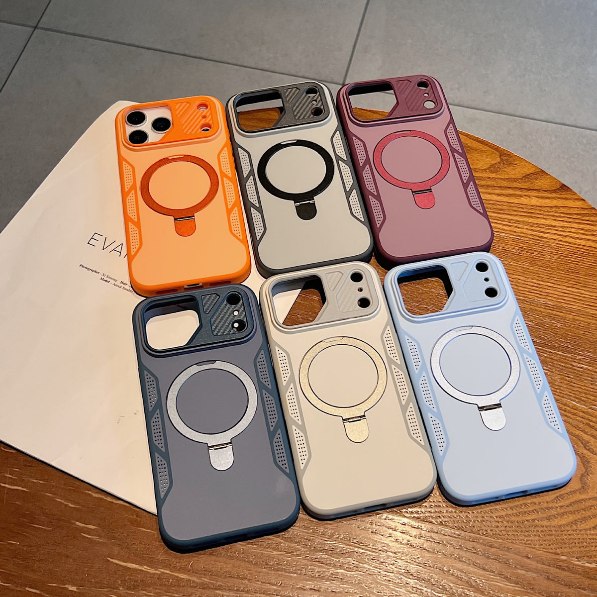 Matte Magnetic Mecha-Style Phone Case for iPhone