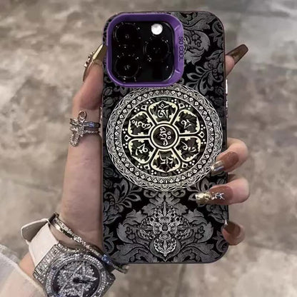 Retro patterned Apple phone case
