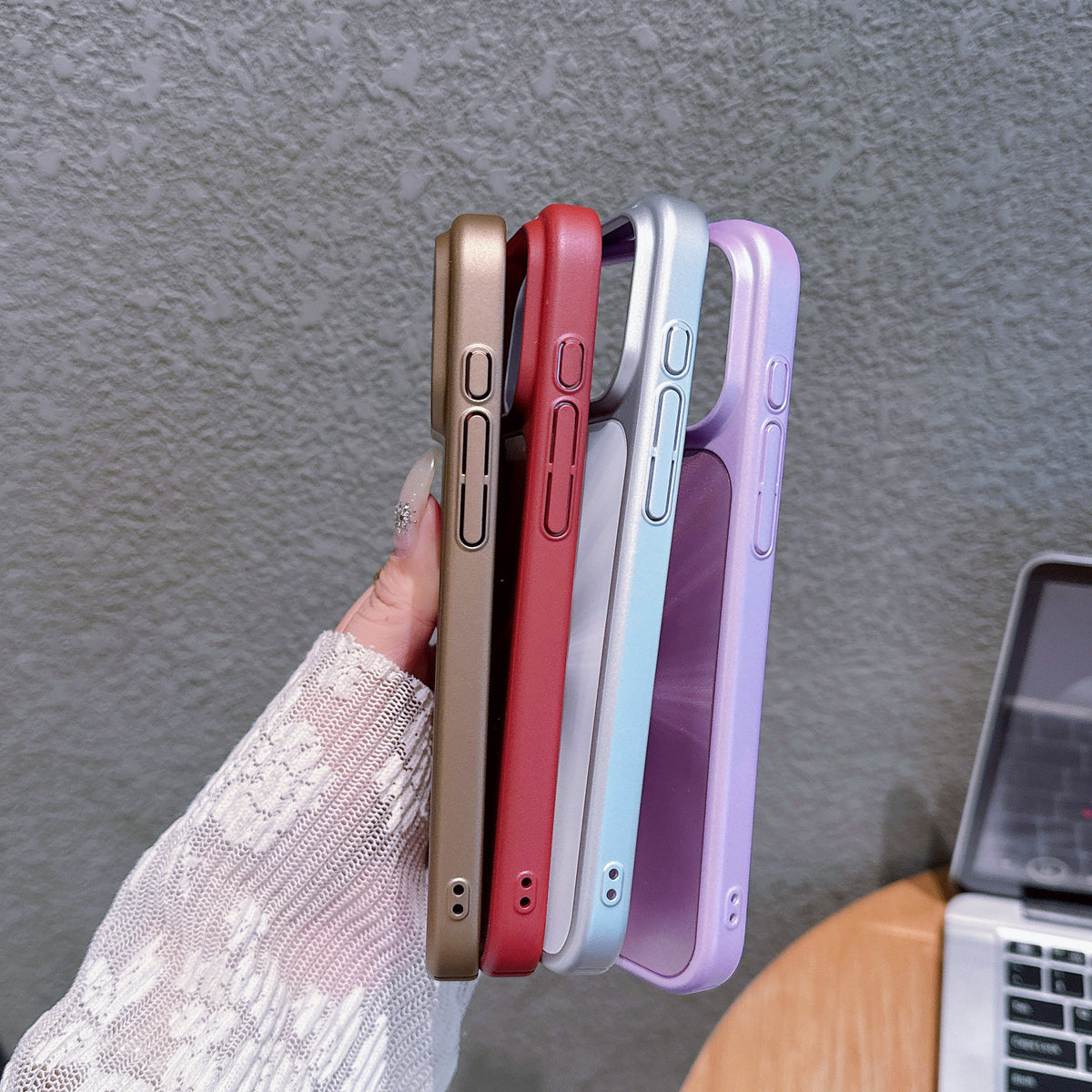 Aurora Laser Large-Cutout Back Panel iPhone Case