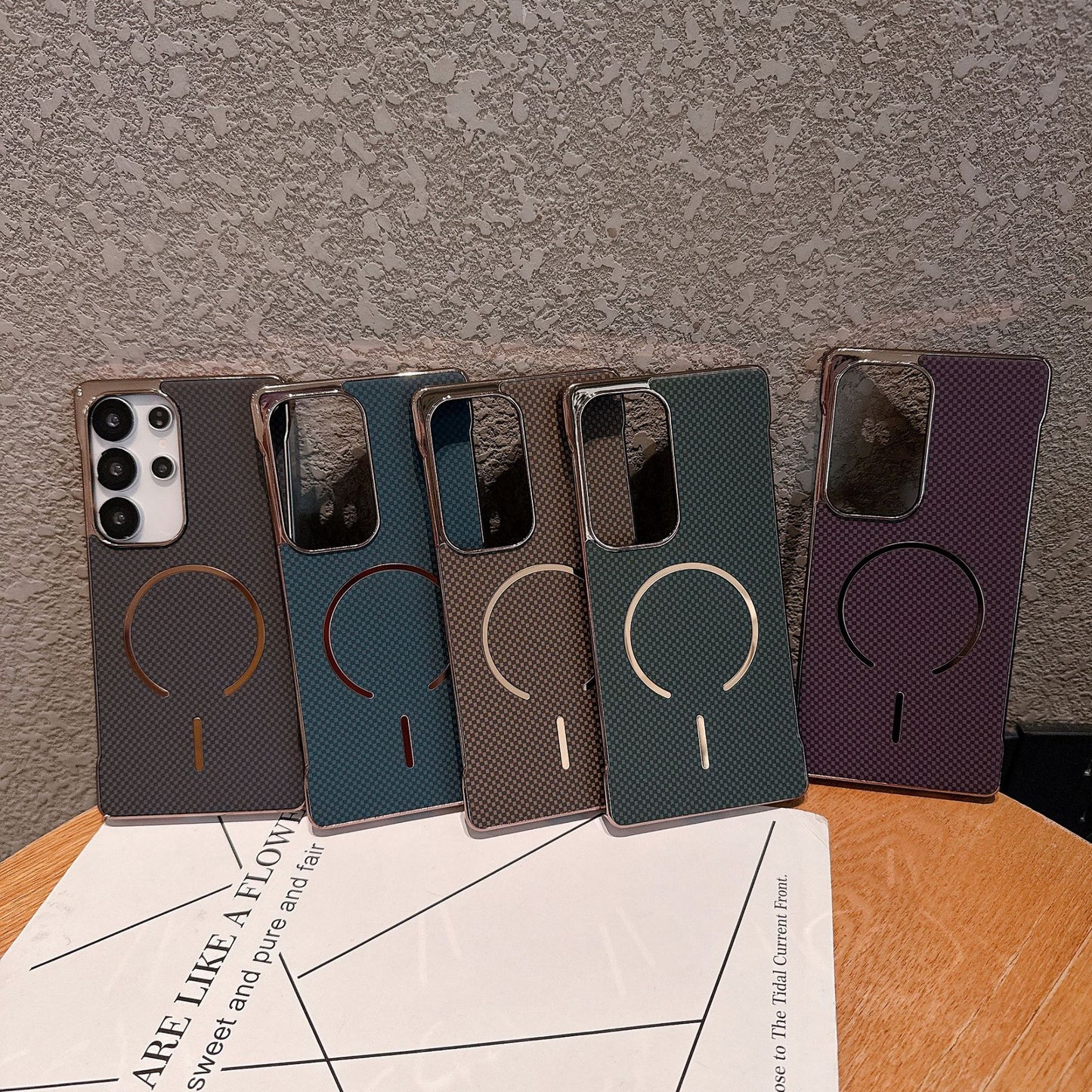 Frameless Kevlar Anti-drop Magnetic Samsung Phone Case
