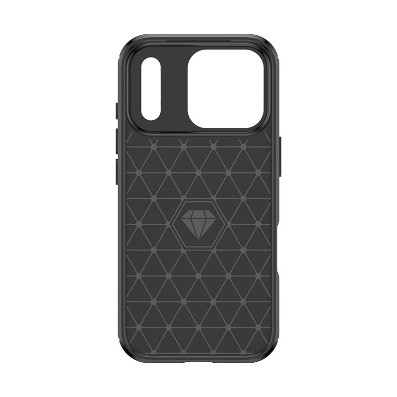 Full-coverage shockproof brushed Apple phone case