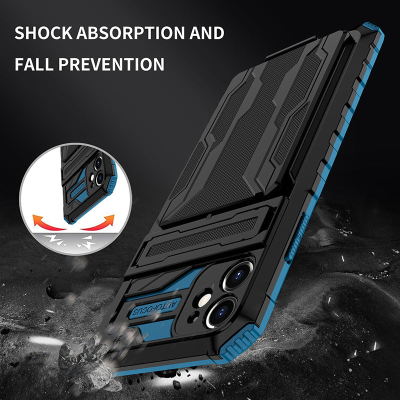 Card holder and drop-proof Apple phone case