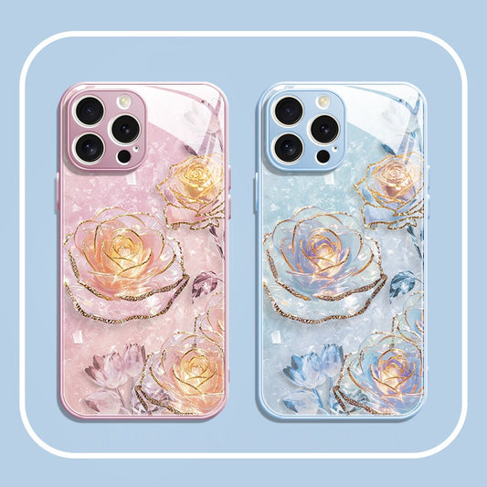 Fashion rose flower iPhone case