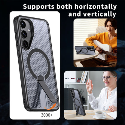 Honeycomb heat dissipation magnetic stand Samsung phone case