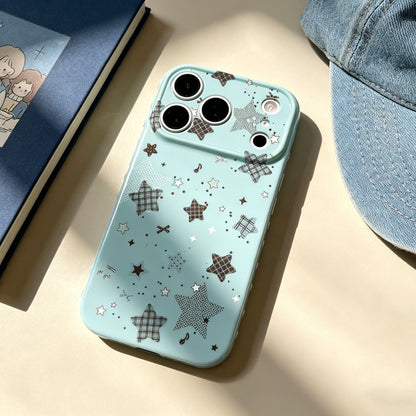 Glittery five-pointed star Apple phone case