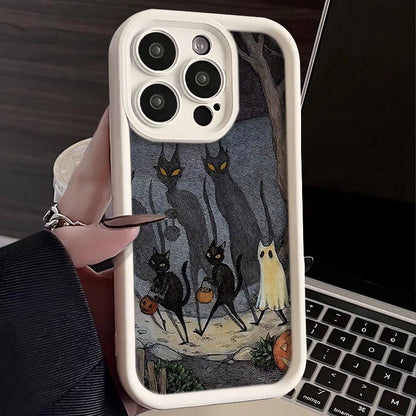 Cartoon Ghost Cat Apple Phone Case