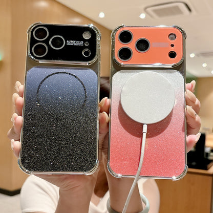 Gradient Galaxy Glitter Magnetic Apple Phone Case