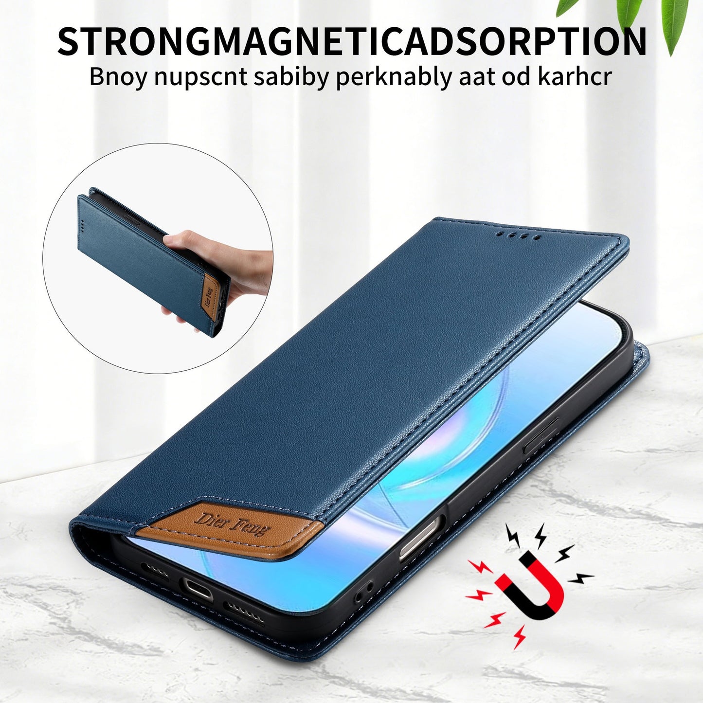 Flip SIM card slot leather case magnetic Apple phone case