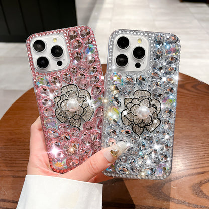 Rhinestone Camellia iPhone Case