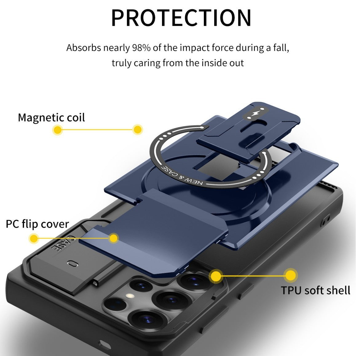 Mecha Stand Magnetic Samsung Phone Case