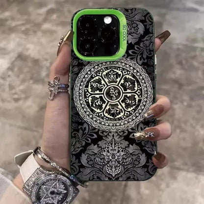 Retro patterned Apple phone case