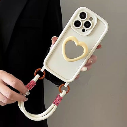 Heart-Mirror Stand Apple Phone Case