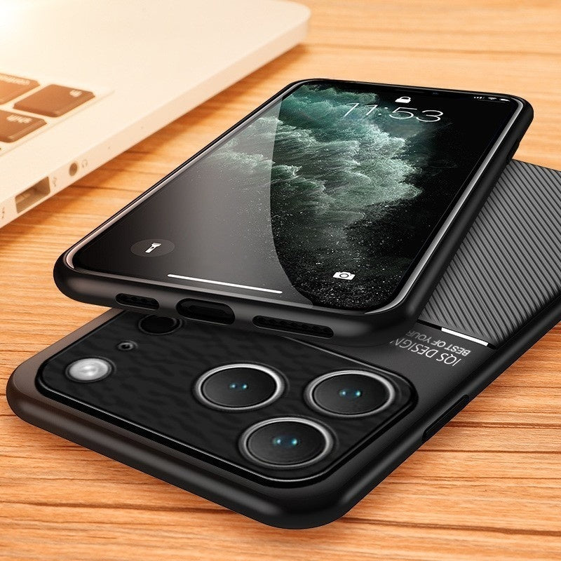 Minimalist textured magnetic Apple phone case