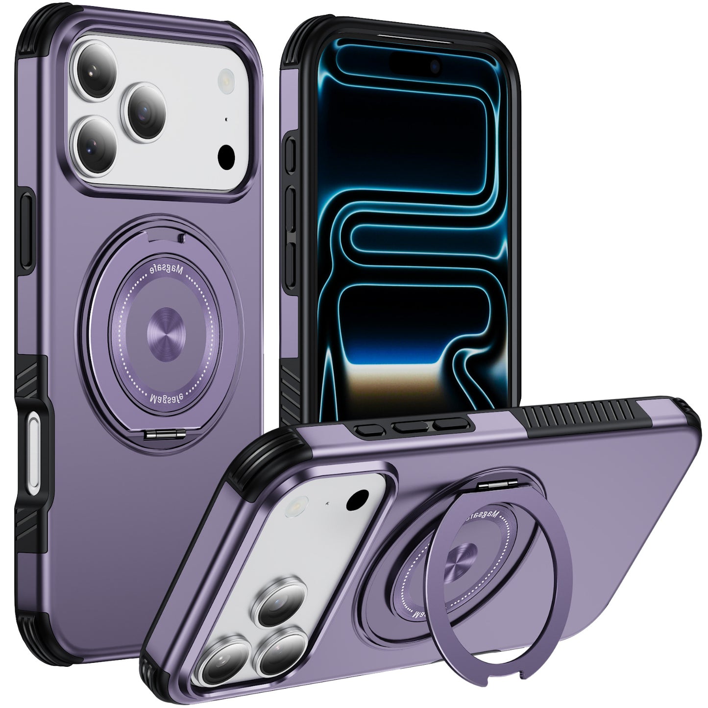 Rotating Stand Anti-drop Magnetic Apple Phone Case