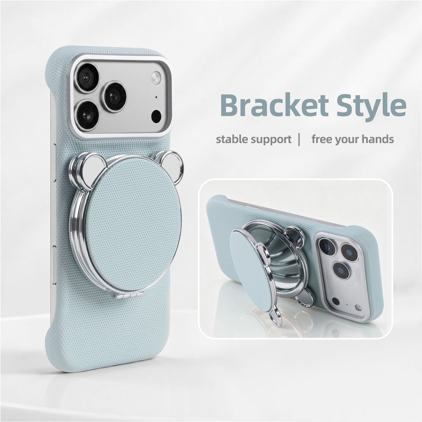 Magnetic Mini Makeup Mirror Apple Phone Case