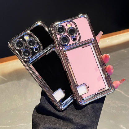 Electroplating creative card holder Apple phone case
