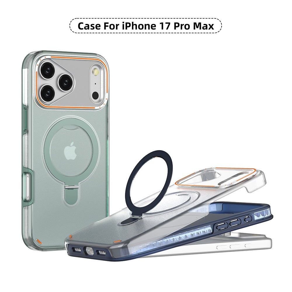 Frosted anti-drop magnetic stand Apple phone case