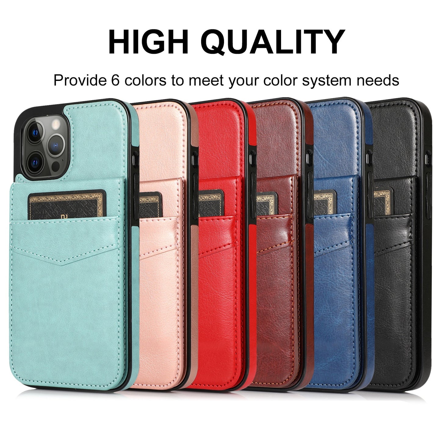 Flip-top solid color SIM card slot leather case for Apple iPhone