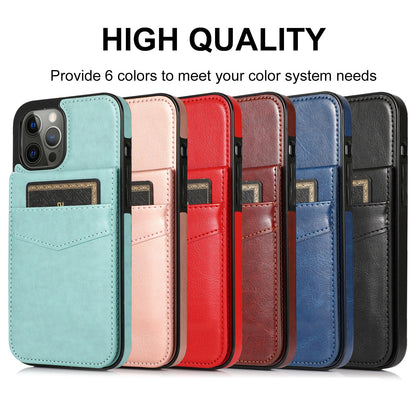 Flip-top solid color SIM card slot leather case for Apple iPhone