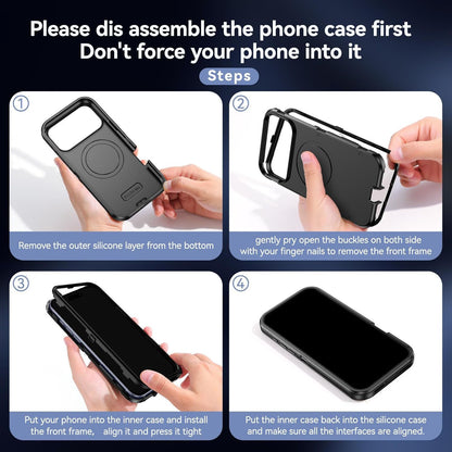 Solid-color rugged protective case with belt clip for iPhone