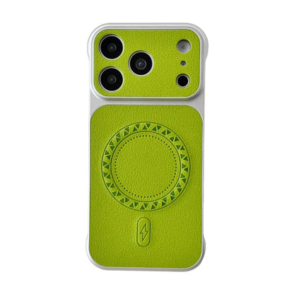 Lychee-patterned frameless magnetic Apple phone case