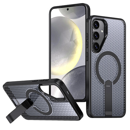 Honeycomb heat dissipation magnetic stand Samsung phone case