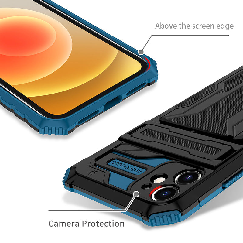 Card holder and drop-proof Apple phone case