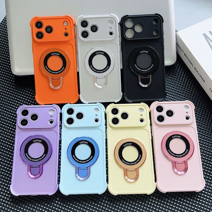 Airbag anti-drop skin-friendly magnetic stand Apple phone case