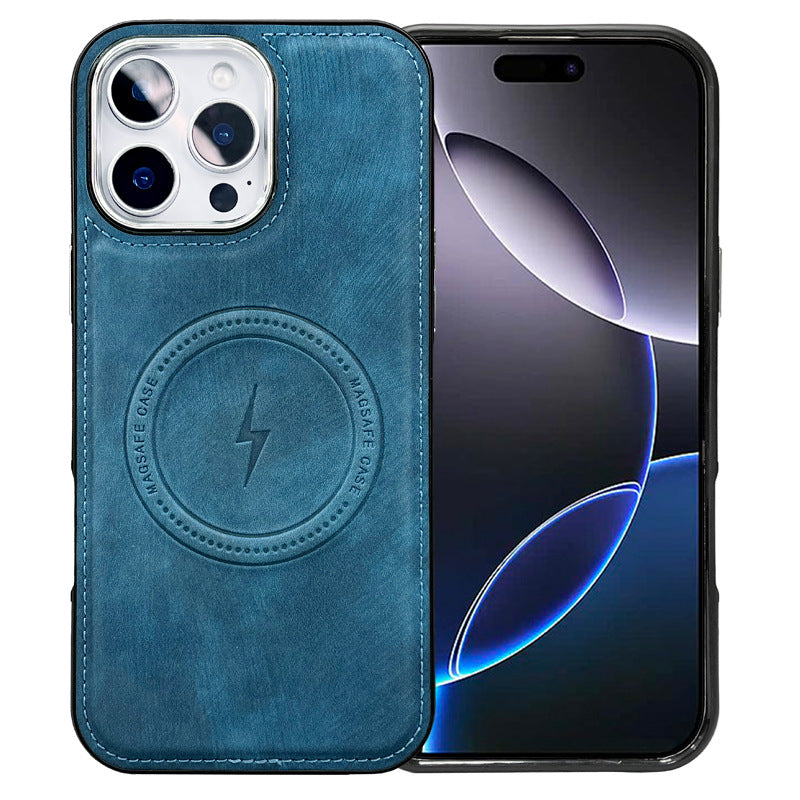 Leather Lightning Magnetic iPhone Case