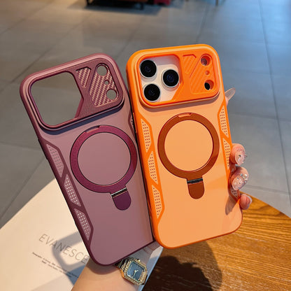 Matte Magnetic Mecha-Style Phone Case for iPhone