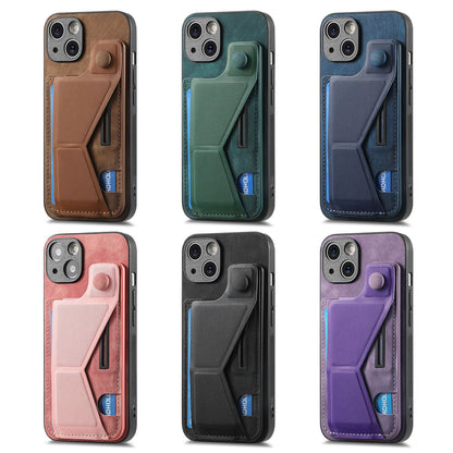 Leather Card Holder Stand iPhone Case