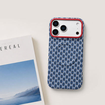 Simple solid color leather magnetic frameless Apple phone case