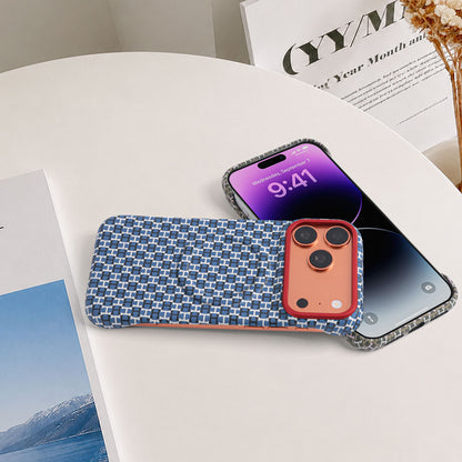 Simple solid color leather magnetic frameless Apple phone case