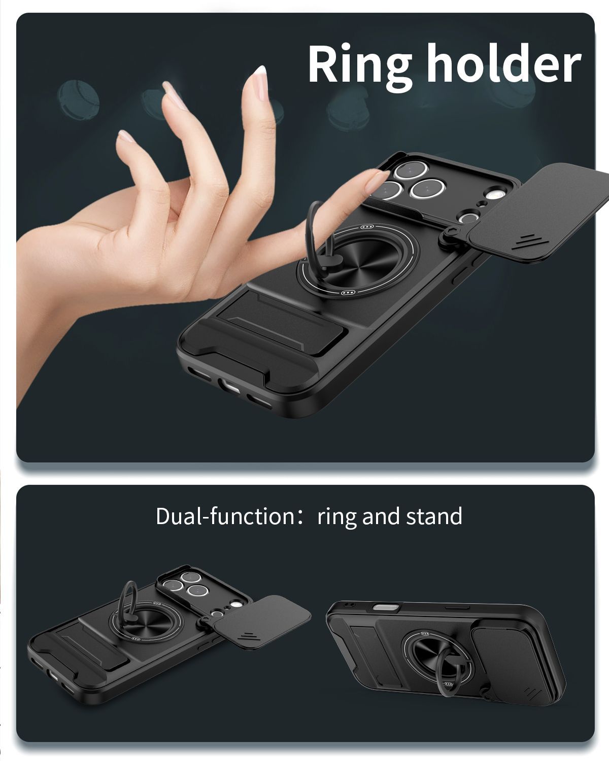 Anti-drop stand magnetic Apple phone case