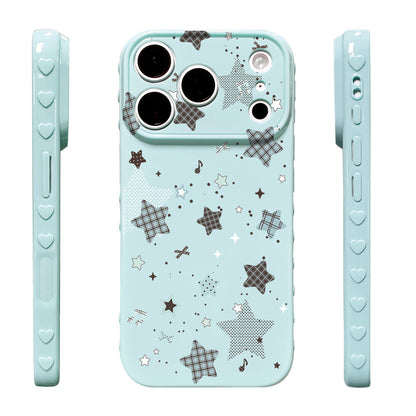 Glittery five-pointed star Apple phone case