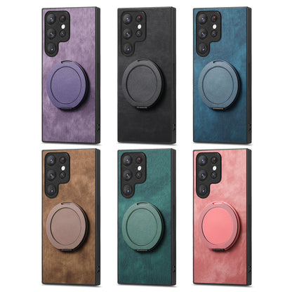 Round Rotating Magnetic Ring Samsung Phone Case
