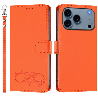 Heart-shaped letter leather Apple phone case